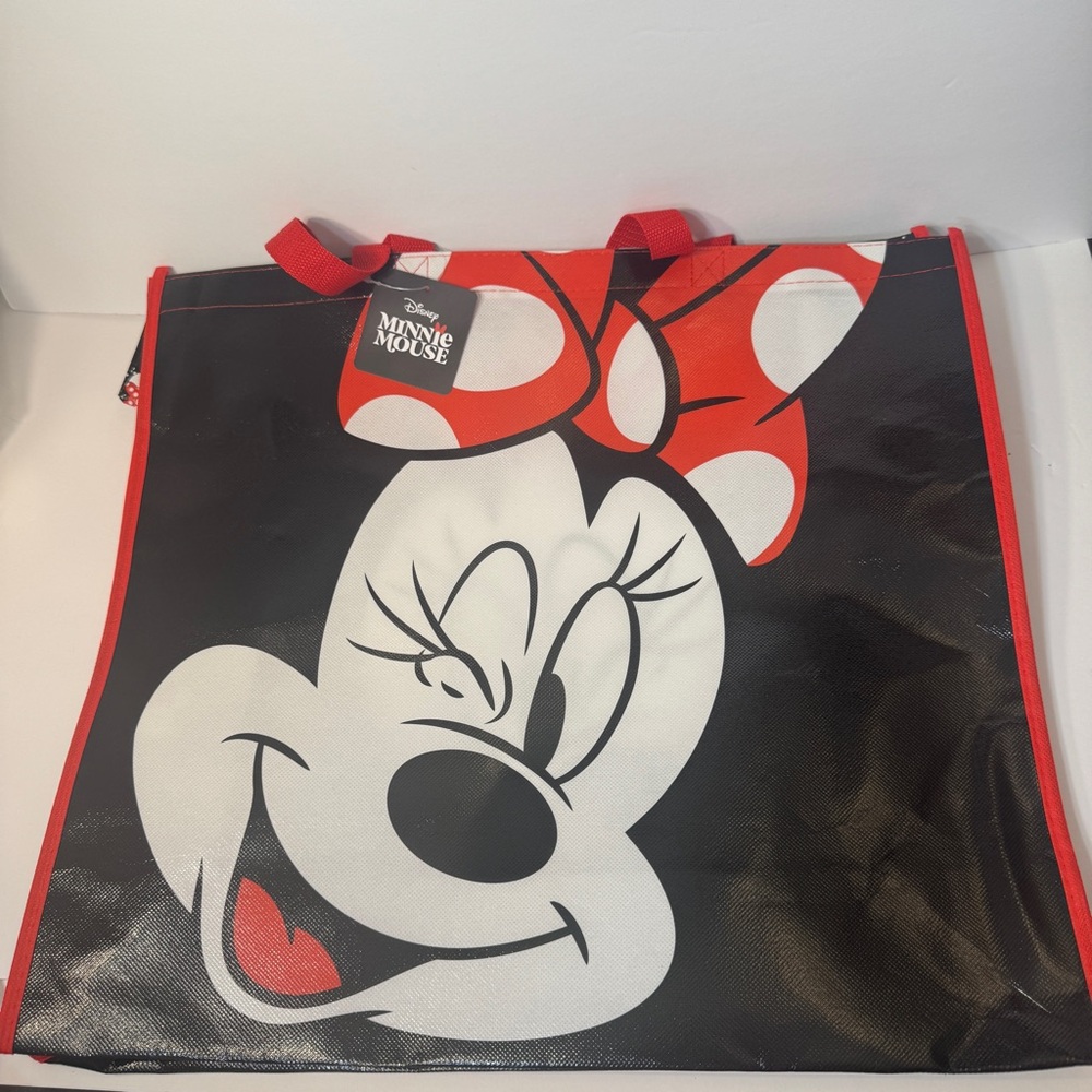 NWT. Disney Minnie Mouse Tote. Reusable plastic Tote or shopping Bag.